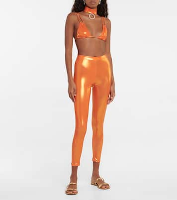 Leggings aus Lamé-Jersey | Alessandra Rich