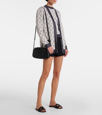 Interlocking G cutout leather sandals | Gucci