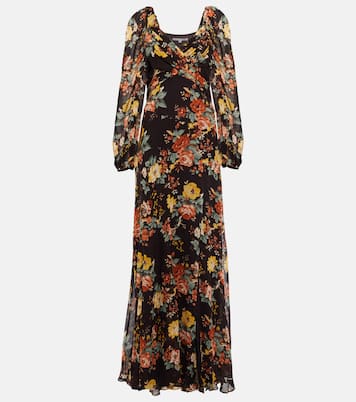 Robe longue Avani en soie à fleurs | Veronica Beard