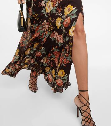 Robe longue Avani en soie à fleurs | Veronica Beard