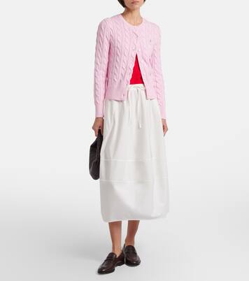 Cable-knit cotton cardigan | Polo Ralph Lauren