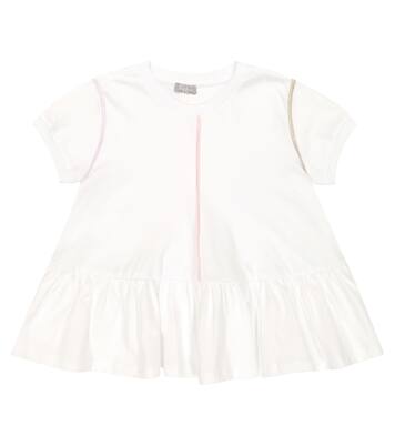 Cotton jersey peplum top | Il Gufo