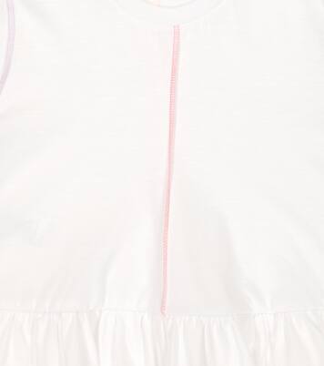 Cotton jersey peplum top | Il Gufo