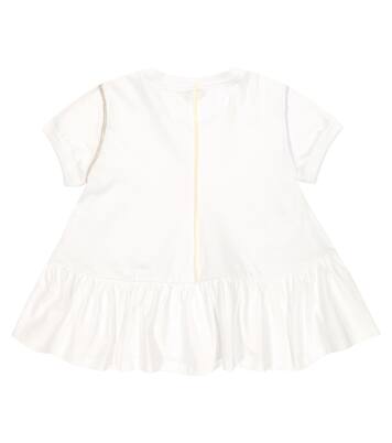 Cotton jersey peplum top | Il Gufo