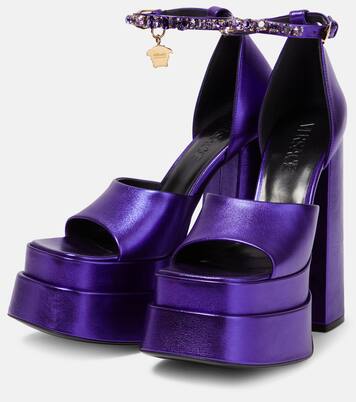 Plateausandalen Medusa Aevitas aus Leder | Versace