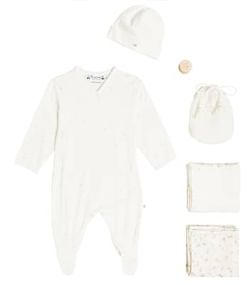 Baby Set aus Strampler, Mütze, zwei Decken und Milchzahndose | Bonpoint