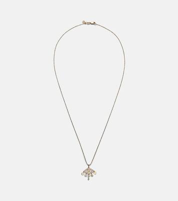 Evil Eye 14kt gold necklace with diamonds | Sydney Evan