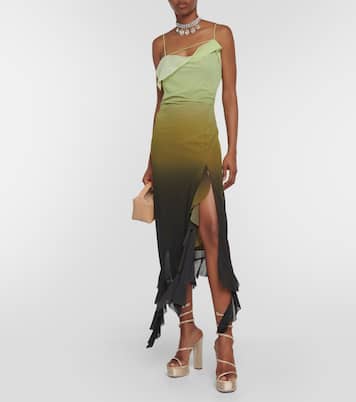 Verzierte Plateausandalen aus Satin | Rene Caovilla