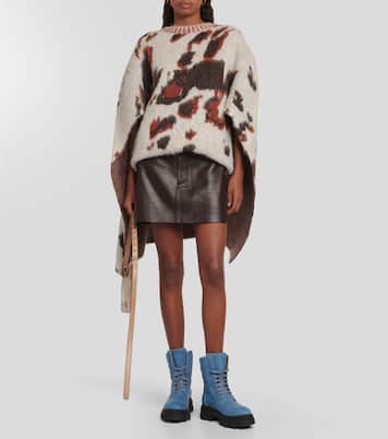 Gia 35 denim combat boots | Gia Borghini