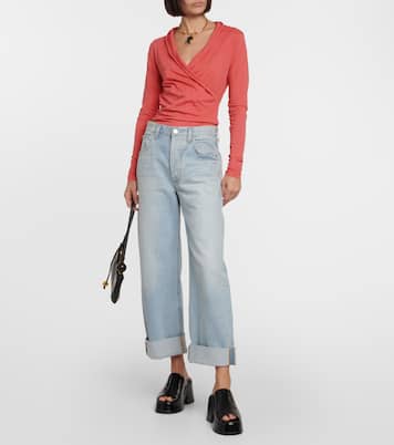 Wickeltop Meri aus einem Baumwollgemisch | Velvet