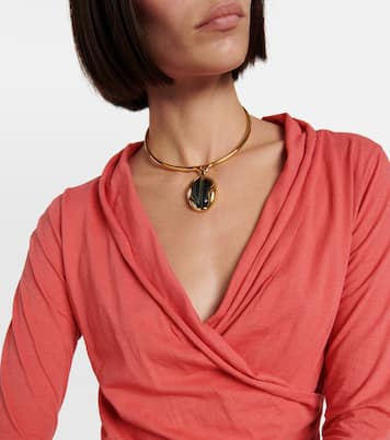 Wickeltop Meri aus einem Baumwollgemisch | Velvet