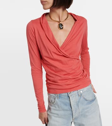 Wickeltop Meri aus einem Baumwollgemisch | Velvet