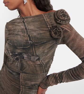 Printed off-shoulder minidress | Blumarine