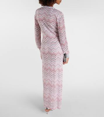 Robe longue Zig Zag métallisée | Missoni