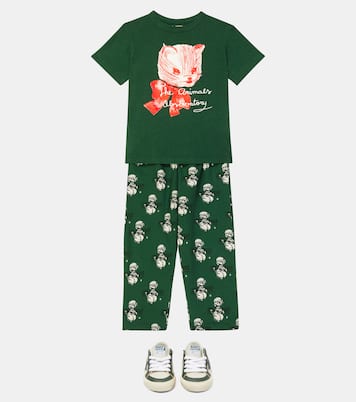 Rooster printed cotton T-shirt  | The Animals Observatory