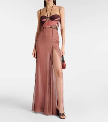 Pantoletten Brigitte 95 aus Leder | Amina Muaddi