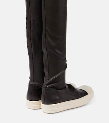 Stocking knee-high leather sneakers | Rick Owens