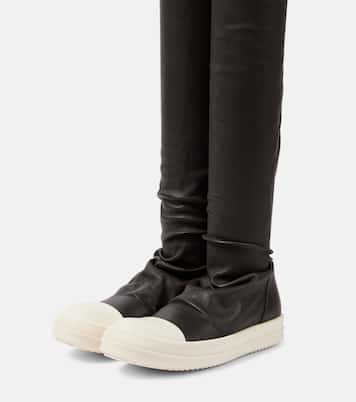 Stocking knee-high leather sneakers | Rick Owens