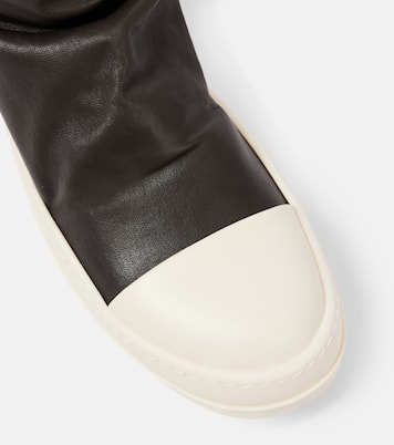 Stocking knee-high leather sneakers | Rick Owens