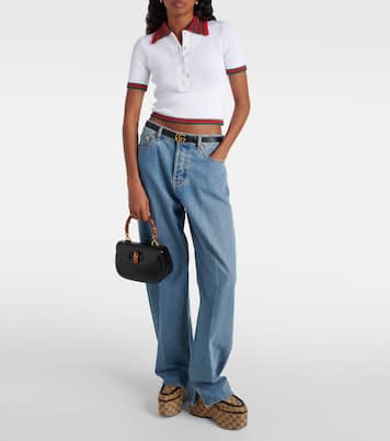 Gucci Bamboo 1947 Small leather top-handle bag | Gucci