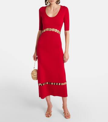 Robe longue en laine mélangée | Rabanne