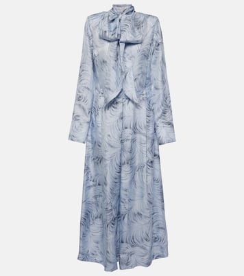 Abito lungo in seta con stampa | Stella McCartney
