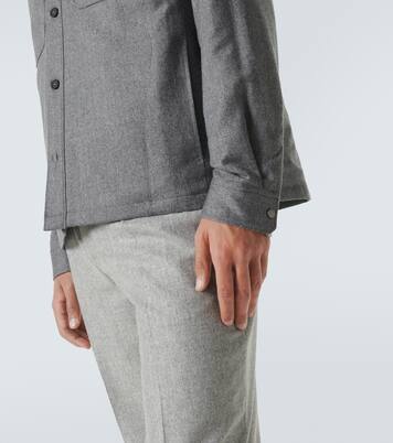 패딩 울 멜란지 오버셔츠 | Zegna