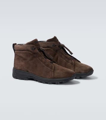 Triple Stitch suede high-top sneakers | Zegna