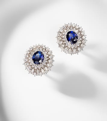 Y-Couture - Orecchini in oro bianco 18kt con diamanti e zaffiri | Yeprem