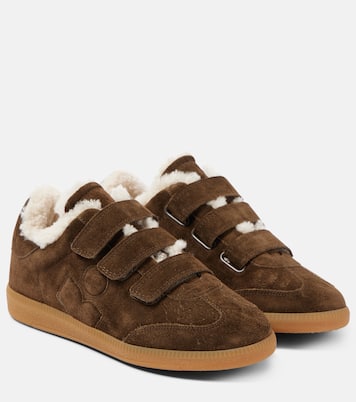 Beth shearling-trimmed suede sneakers | Isabel Marant
