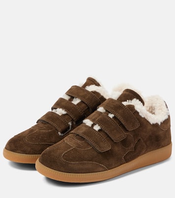 Beth shearling-trimmed suede sneakers | Isabel Marant