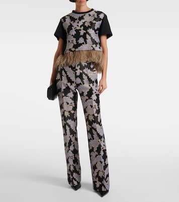 Pantalones bootcut Saturday Night en jacquard | La DoubleJ