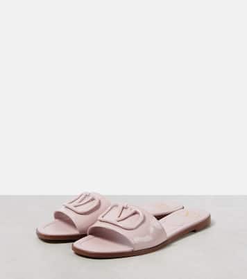 VLogo patent leather slides | Valentino Garavani