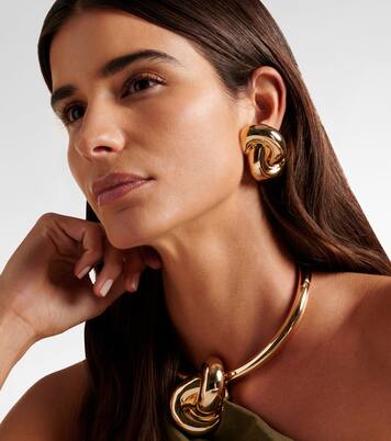 Knot 10kt gold clip-on earrings | Jennifer Fisher