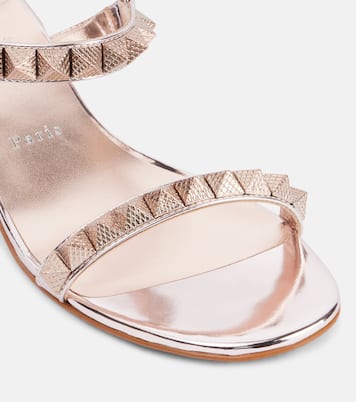 Pyrasand 30 mirrored leather sandals  | Christian Louboutin