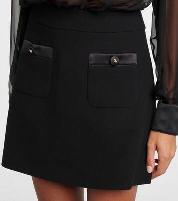 Minifalda de seda y lana | Dolce&Gabbana