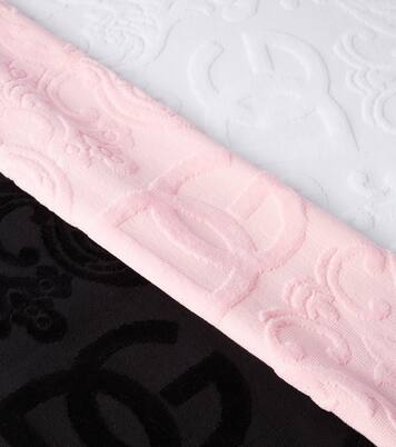 Set of 5 jacquard cotton terry towels | Dolce&Gabbana Casa
