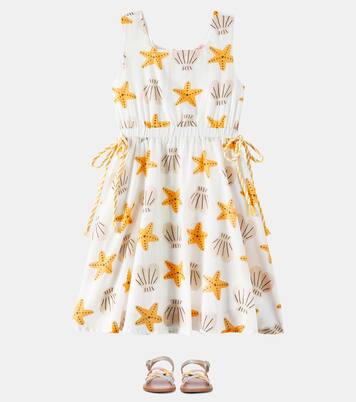 Starfish printed cotton-blend dress | Fábula