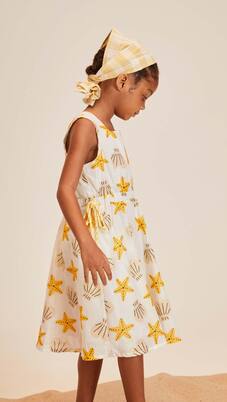 Starfish printed cotton-blend dress | Fábula