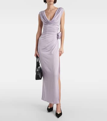 Abito lungo in jersey con ruches | Magda Butrym