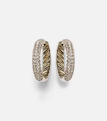 Boucles d'oreilles DY Mercer® en or 18 ct et diamants | David Yurman