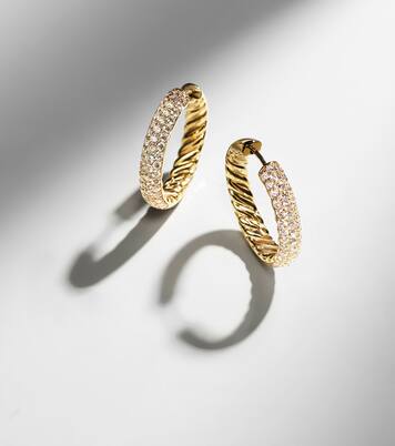 Boucles d'oreilles DY Mercer® en or 18 ct et diamants | David Yurman