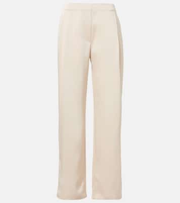 Pantalon Barb à taille haute en satin | Leset