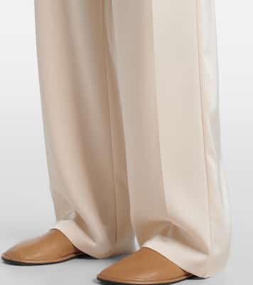 Pantalon Barb à taille haute en satin | Leset
