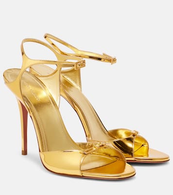 Sandalen Adut 105 aus Metallic-Leder | Amina Muaddi