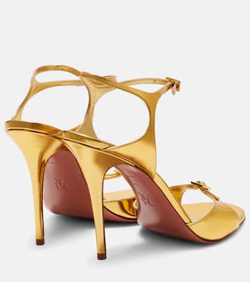 Sandalen Adut 105 aus Metallic-Leder | Amina Muaddi