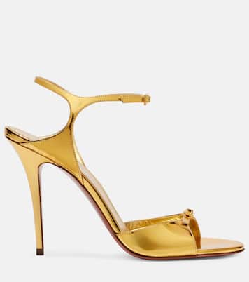 Sandalen Adut 105 aus Metallic-Leder | Amina Muaddi
