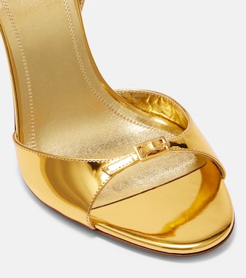 Sandalen Adut 105 aus Metallic-Leder | Amina Muaddi