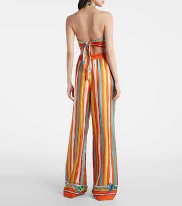 Striped halterneck silk top | Dolce&Gabbana