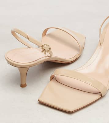 Ribbon patent leather sandals | Gianvito Rossi